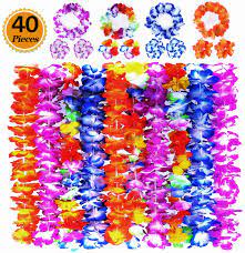 Luau party supplies are just a click away when you peruse a paradise of awesome bargains. Buy Ginmic Hawaiian Leis Luau Party Favors 40pcs Tropical Hawaiian Party Necklace Headbands And Wristbands For Kids Adults Party Supplies Summer Beach Vacation Theme Party Decorations Birthday Online In Vietnam B07q231pfc