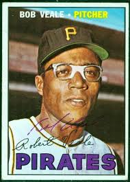 333, Original Autograph, 1967 Topps Baseball Card #335, Bob Veale, Pirates