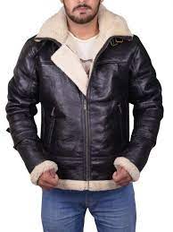B3 Bomber Removable Hood Sheepskin Shearling Leather Jacket Best Leather Jackets Flying Jacket Leather Jacket