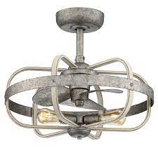 Progress Lighting Keowee 23 In Indoor Outdoor Galvanized Dual Mount Ceiling Fan With Light Kit And Remote Control P250001 141 22 The Home Depot Fan Light Ceiling Fan With Light Rustic Ceiling Fan