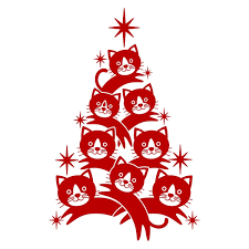Download Cat Christmas Tree Cuttable Design