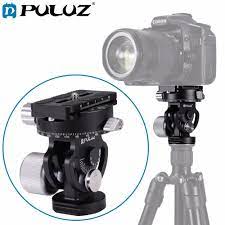 Puluz 2 Way Pan Tilt Tripod Head Panoramic Bird Watching Photography Head W Quick Release Plate 3 Bubble Level Carry Bag Revi Bubble Levels Tripod Carry On Bag