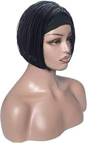 KXW Bandeau tressé Perruques boîte Tresses Perruque pour Les Femmes Noires,  Perruques Courtes Bob Bandeau, Cheveux synthétiques Dreadlock Perruques ...