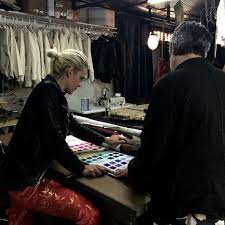 Designer Savannah Yarborough Guiding A Client Through The Process Of Picking Details For Her Bespoke Leather Jacket Ateli Leather Jacket Savannah Chat Jackets