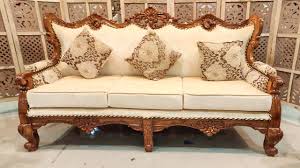Shop for sofa set online at best prices in india at amazon.in. 157 Wooden Sofa Set Design For Wood Finish Lovers Buy Online Aarsunwoods Youtube