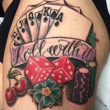 Like they say, once you get addicted, you cannot stop. 35 Awesome Dice Tattoo Designs With Cards Trending Tattoo