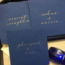 No Filter Baby Gold Wedding Invitation Writing Behind The Scenes My Brothers Wedding Is Near Wedding Invitation Calligraphy Calligraphers Gold Navy W Gold Wedding Invitations Invitation Writing Wedding Invitations