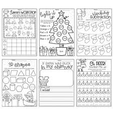 Grab our christmas worksheets that feature activities like making greeting card, coloring pages, connecting dots, math problems, vocabulary, puzzles and more! Christmas Worksheet Booklet Kindergarten First Grade By My Teaching Pal