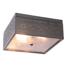 Damiano two light square flush mount oyster. Flush Mount Ceiling Lights Irvin S Tinware
