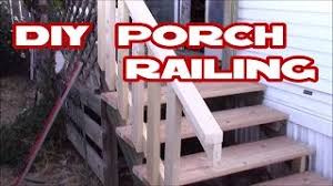 Diy front porch steps and railing . How To Make Deck Porch Railing Easy With Just 2x4 S Diy Home Depot Materials Youtube