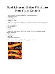 Soal buku non fiksi kelas xi. Soal Literasi Buku Fiksi Dan Non Fiksi Kelas 8