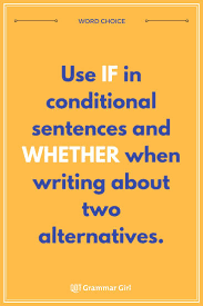 If Versus Whether Confusing Words Writing Prompts For Writers Words