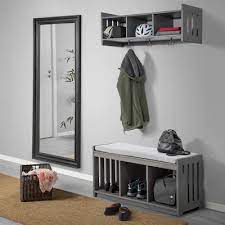 Panget Hat And Coat Rack Dark Gray Stained 431 4 Ikea In 2021 Storage Bench Bench With Shoe Storage Grey Stain
