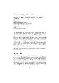 Problems and prospects for women's empowernment. Pdf Gender Justice And Islamic Family Law Reform In Malaysia