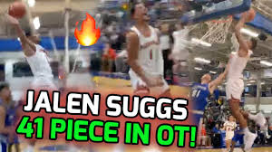 The suggs and bueckers families bonded as their children did, having family gatherings and cookouts, jalen and paige wolfing down burgers and brats with speed, just so they could get back to the. Jalen Suggs Drops A 41 Ball Against Paige Bueckers School Leads Late Comeback For An Ot Thriller Youtube