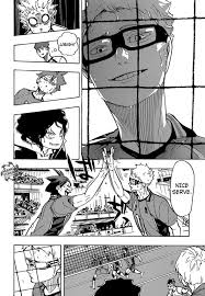 Tsukishima S Smug He Blocked The Little Giant S Spike Haikyuu Manga Haikyuu Manga Haikyuu Anime Haikyuu Wallpaper