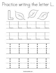 There is one printable letter tracing worksheet for every letter of the alphabet. Practice Writing The Letter L Coloring Page Twisty Noodle Writing Practice Letter L Worksheets Writing Practice Worksheets