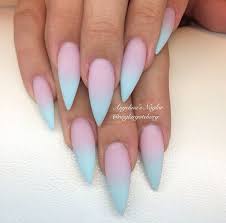 13 stiletto nail ideas that are totally on point. Aqua Ombre Stiletto Nails Cotton Candy Nails Stiletto Nails Designs Nails