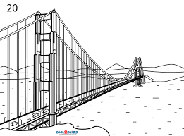 Golden Gate Bridge Drawing Step By Step Pictures
