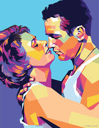 Paul Newman and Piper Laurie by Retro Movie Posters