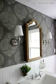 Then cut out the design using a crafts or utility knife. Our Stenciled Bathroom Budget Makeover Reveal Driven By Decor
