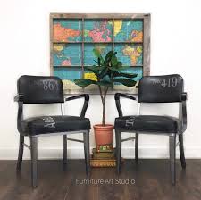 These Midcentury Steelcase Chairs Were Updated Using Annie Sloan Chalk Paint And Wax Steelcase Chair Furniture Makeover Furniture