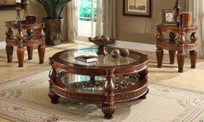 There are different styles of wood coffee tables available that you can place whenever you want. Traditional Coffee Table Set 3 Pcs In Brown Wood Traditional Style Homey Design Hd 1521 Victorian Living Room Furniture Coffee Table Elegant Home Decor
