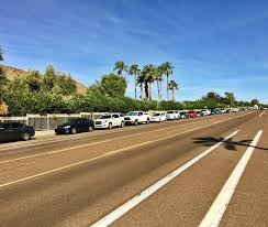 The head of the camel is made up of red sandstone. Parking