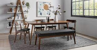 Seno walnut dining table, extendable. Walnut Seno Dining Table For 6 Article
