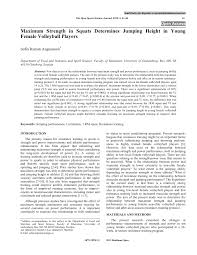 300 yen no o`tsuki ai anime edition 300 йен для общенияжанры: Pdf Maximum Strength In Squats Determines Jumping Height In Young Female Volleyball Players