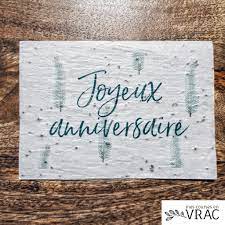 We have created professional visual content to suit every need and every template can be edited and personalized in a matter of minutes. Carte Ensemencee Plantable Joyeux Anniversaire Mes Courses En Vrac