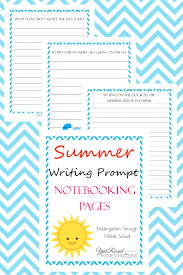 summer writing prompt notebooking pages year round homeschooling