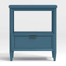 The end table features 2 spacious drawers for storing remotes, coasters, magazines, and other household items. Blue Nightstands Crate And Barrel