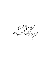 Easy version for beginners :)best greetings. Cursive Birthday Wood Mount Stamp D2 10771d