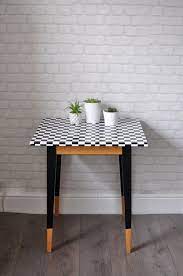 Find the perfect home furnishings at hayneedle, where you can buy online while you explore our room designs and curated looks for tips, ideas & inspiration to help you along the way. Upcycled Vintage Small Kitchen Table Side Table In Black And White Check By Thriftysretro On Etsy Redo Furniture Small Kitchen Tables Unique Home Decor