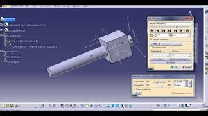 Cylindrical Joint Dmu Kinematics Digital Mockup Catia V5 Youtube