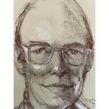 Vintage Original Chalk Pastel Portraits Mary Burkhardt 1988