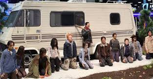 Negans Line Up Walking Dead Comic Con Display The Walking Dead Walking Dead Season Season 7