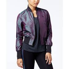 Black And Purple Bomber Jacket Puma Iridescent Bomber Jacket 90 Liked On Polyvore Featuring Purple Puma Jackets Bomber Style Jacket Pur Blazer Jackets For Women Jackets Bomber Jacket