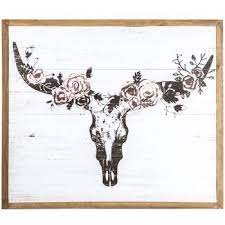 Floral Steer Skull Wood Wall Decor Wood Wall Decor Wall Decor Hobby Lobby Kids Wall Decor