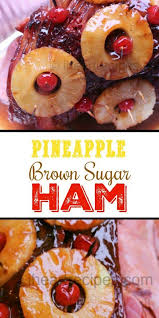 Ham With Pineapple And Brown Sugar Glaze I Heart Recipes Recipe Baked Ham With Pineapple Honey Baked Ham Easter Ham Recipe