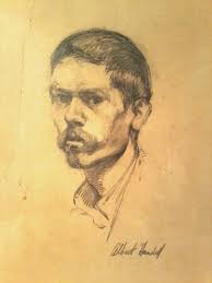 1964 ALBERT HANDELL Sd ORIGINAL GRAPHITE PORTRAIT POET JOHN HARRIMAN Framed 