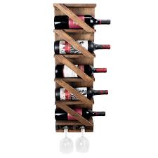 Build a wine rack, large storage wine rack or simple wine storage. Atterstone Rustic Wine Rack With Hanging Stemware Holder Stylish Wall Mounted Wooden Wine Bottle Display Rack Holds 5 Bottles And 2 Glasses Buy Online In Honduras At Honduras Desertcart Com Productid 97690141