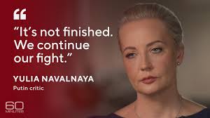 Yulia Navalnaya has become the leader of the movement her husband built.  She is constantly