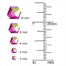 Image Result For Bicone Bead Size Chart Bead Size Chart