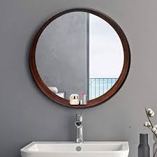 Do you suppose decorative mirrors for bathroom vanity seems great? Lqy Bathroom Mirror Solid Wood Round Vanity Mirror Bathroom Simple With Frame Mirror Oval Mirror Wall Hanging Decorative Mirror Round Mirror Brown 6060cm Buy Online In Dominica At Dominica Desertcart Com Productid 105500097