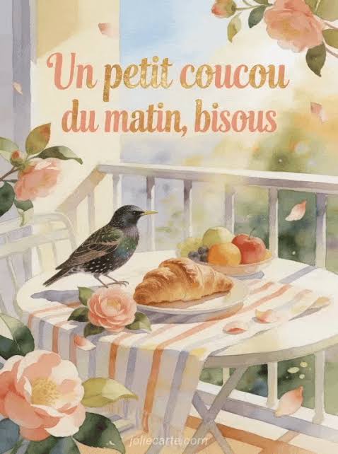 matin un petit coucou bisous - Carte gratuite 🌞 - JolieCarte