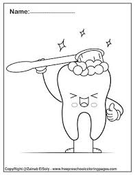 Free Dental Care Cute Kawaii Coloring Pages For Kids Dental Care Health And Brushing Chart For Preschoole Free Dental Care Dental Health Preschool Free Dental