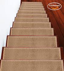 However, if it is your first time hearing stair runners, they are basically strips of carpet on staircases that will cover the middle parts of staircases rather than the full width. Sussexhome Stair Runner Carpet Beige Carpet 9 X 28 4 Set Carpet Stair Treads Stairs Slide Stair Treads Slide For Stairs Carpet Stair For Stairs Non Slip Stair Treads Stairs Carpet Pieces