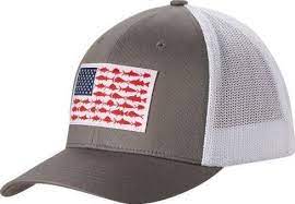 Columbia Sports Hat With American Flag Made Out Of Fish Ball Cap Hunting Clothes Hats For Men